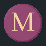 Anpassningsbar monogrammat magnet<br><div class="desc">Monogrammed magnet med elegant färg anpassa det nu. Klicka på anpassningsknappen om du vill lägga till din första</div>