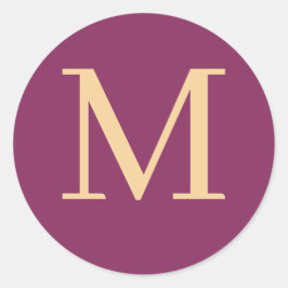 Anpassningsbar monogrammat runt klistermärke