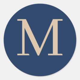 Anpassningsbar monogrammat runt klistermärke