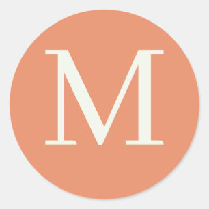 Anpassningsbar monogrammat runt klistermärke