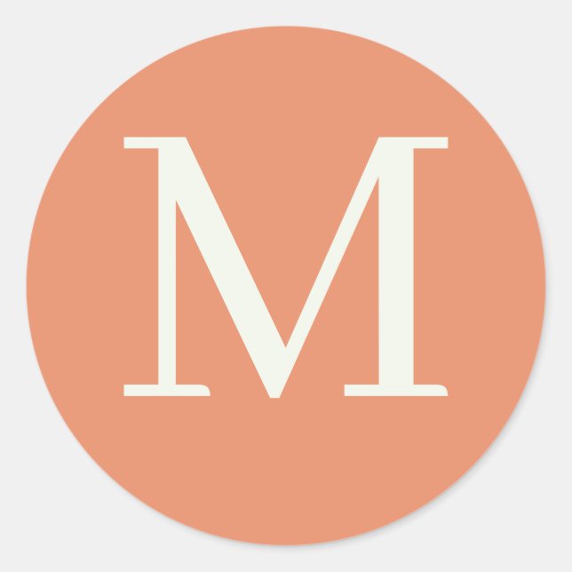 Anpassningsbar monogrammat runt klistermärke (Framsida)