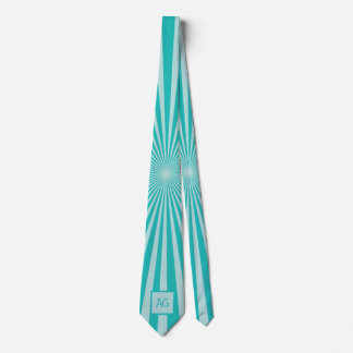Anpassningsbar Monogrammed Blue Mönster Roligt Slips