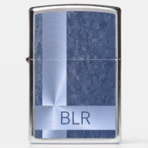 Anpassningsbar Monogrammed Blue-Professionell Masc