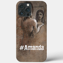 Anpassningsbar Monogrammed chic av söt fotokvinna