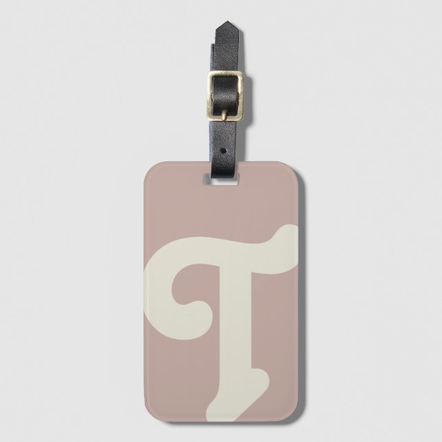Anpassningsbar Monogrammed första Rosan i monogram Bagagebricka (Framsida vertikal)