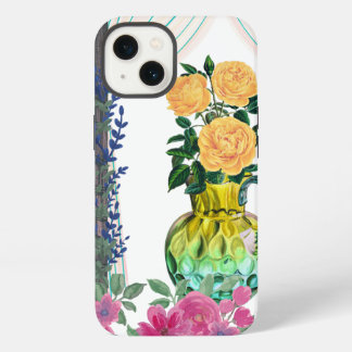 Anpassningsbar Monogrammed iPhone 13 Fodral, Blomm