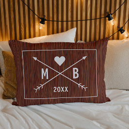 Anpassningsbar Monogrammed Kärlek Heart Arrows 202 Lumbarkudde