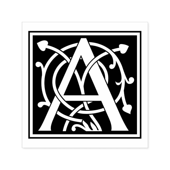 Anpassningsbar Monogrammed Mercer Initial Självfärgande Stämpel (Design)