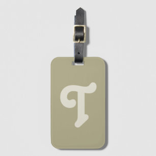 Anpassningsbar Monogrammed Monogram första fetstil Bagagebricka