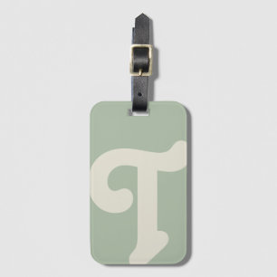 Anpassningsbar Monogrammed Monogram Grönt för init Bagagebricka