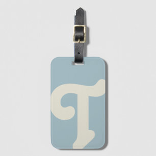 Anpassningsbar Monogrammed Monogram Inledande blåt Bagagebricka