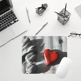 Anpassningsbar Monokroma tulips Red Heart Valentin Musmatta