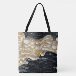 Anpassningsbar: Monokroma whirl Tote Tygkasse
