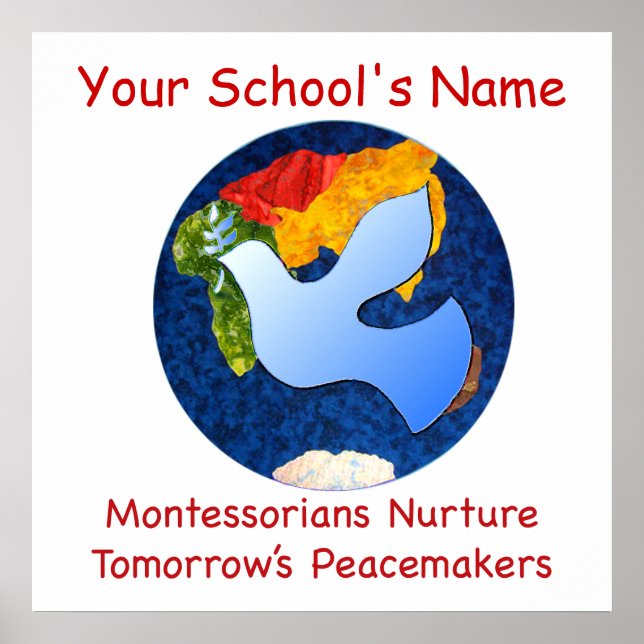 Anpassningsbar Montessorians Nurture Peacemakers S Poster (Framsidan)
