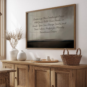Anpassningsbar Moody FarmhouseQuote, Say, Bible Ve Poster