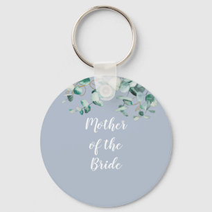 Anpassningsbar Mor av Bride Groom Dusty Blue Eucal Nyckelring