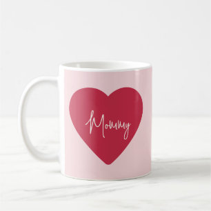 Anpassningsbar Mor dag Mugg - Mjuk Rosa och rödhjä