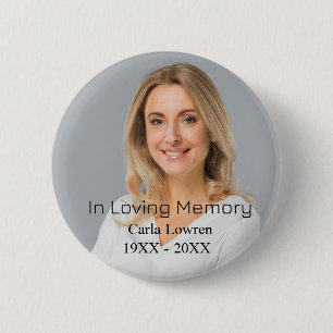 Anpassningsbar mor Photo Personlig Memorial Knapp
