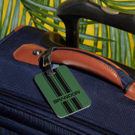 Anpassningsbar Mörk grönt Black Auto Tävling Sport Bagagebricka
