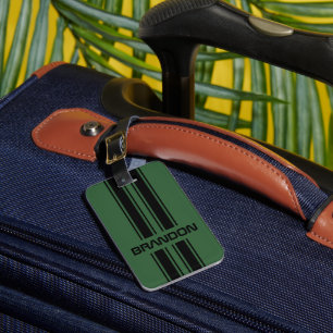 Anpassningsbar Mörk grönt Black Auto Tävling Sport Bagagebricka