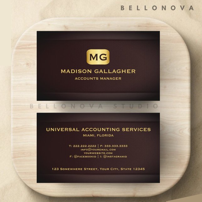 Anpassningsbar Mörk Red Maroon Guld Finance Profes Visitkort (Custom Dark Red Maroon Gold Finance Professional Business Card)
