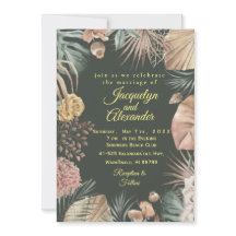 Anpassningsbar Mörk Tropiskt blomma Bröllop