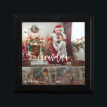 Anpassningsbar Morma på julgramd Kids Photo Collag Minnesask<br><div class="desc">Med barnbarn fotokollage och en modern skripttypografi kan du enkelt byta till att lägga till namnen på barnbarn och foton. En elegant som ska skickas till mormor och familj den här Julhelgen.</div>