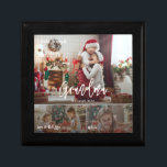 Anpassningsbar Morma på julgramd Kids Photo Collag Minnesask<br><div class="desc">Med barnbarn fotokollage och en modern skripttypografi kan du enkelt byta till att lägga till namnen på barnbarn och foton. En elegant som ska skickas till mormor och familj den här Julhelgen.</div>