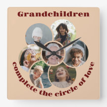 Anpassningsbar mormor/barn 7 Circle Photo Collage