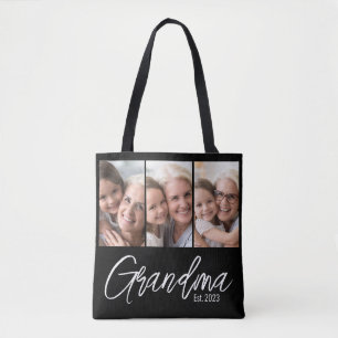 Anpassningsbar Mormor Grundad År 3 Foto Tygkasse