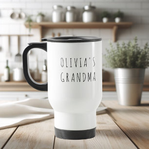 Anpassningsbar mormor med barnfoton och Namn Resemugg
