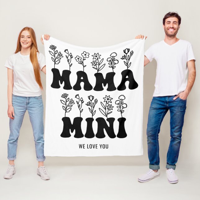 Anpassningsbar Mors dag Fleecefilt (På plats)