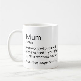 Anpassningsbar Morsa definition för Mamma Kaffemugg