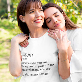 Anpassningsbar Morsa-definition för Mamma T Shirt