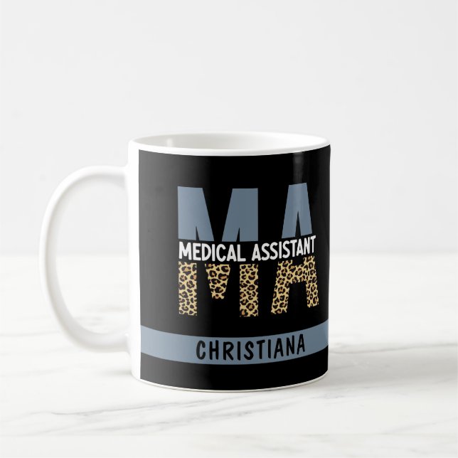 Anpassningsbar MORSA Medical Assistant Leopard Pri Kaffemugg (Vänster)