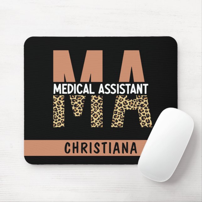 Anpassningsbar MORSA Medical Assistant Leopard Pri Musmatta (Med mus)