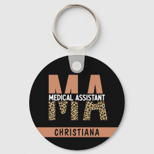 Anpassningsbar MORSA Medical Assistant Leopard Pri Nyckelring