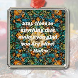 Anpassningsbar Mosaic Mönster Nowruz Irans nyårsgå Julgransprydnad Metall