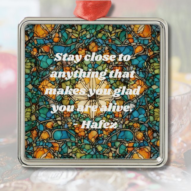 Anpassningsbar Mosaic Mönster Nowruz Irans nyårsgå Julgransprydnad Metall (Custom Mosaic Pattern Nowruz Iranian New Year Gift)