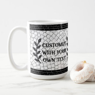 Anpassningsbar Mosaic skriver ut din egen text Kaffemugg