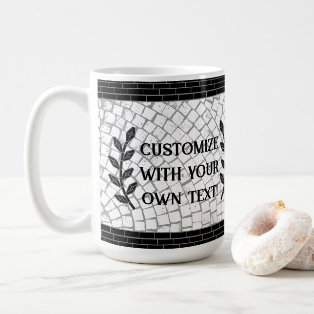 Anpassningsbar Mosaic skriver ut din egen text Kaffemugg (Med munk)