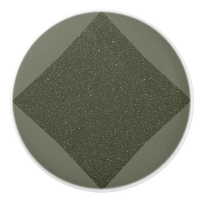 Anpassningsbar Moss Grönt Diamond Struktur Ceramic Knopp (Framsidan)