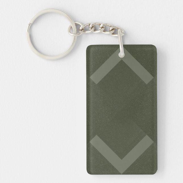 Anpassningsbar Moss Grönt Dubbla Chevron Acrylic K (Framsidan)
