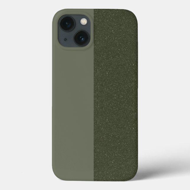 Anpassningsbar Moss Grönt iPhone 13 Fodral - Lodrä (Baksida)