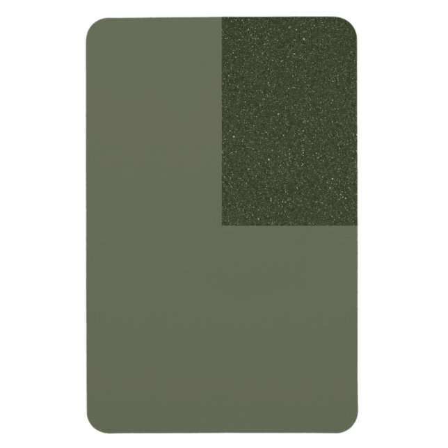 Anpassningsbar Moss Grönt Magnet med texturerad de (Vertikal)
