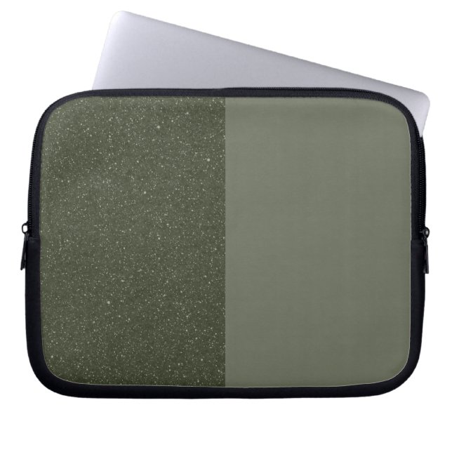 Anpassningsbar Moss Grönt Split Laptop sleeve (Framsidan)