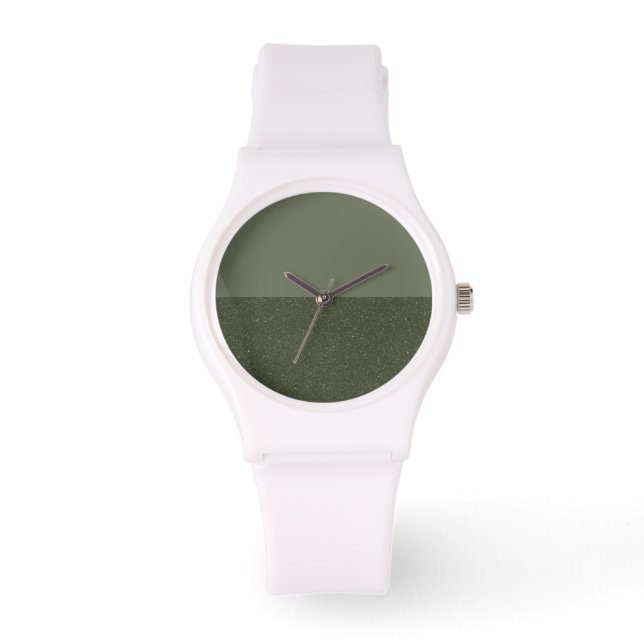 Anpassningsbar Moss Grönt Split Watch - Modern min Armbandsur (Framsida)