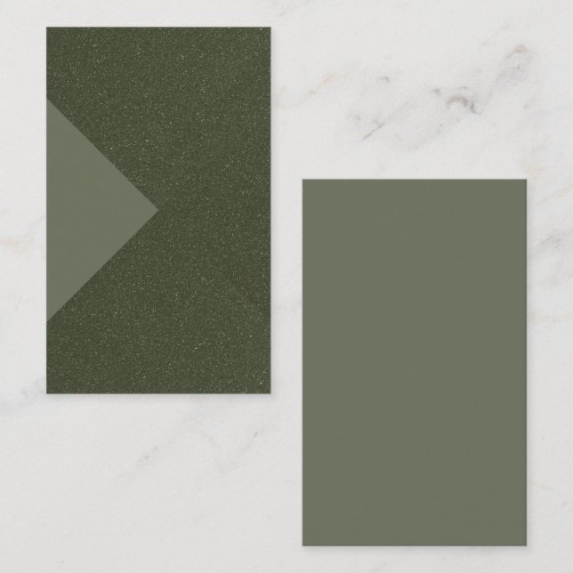 Anpassningsbar Moss Grönt Texturerat triangelAffär Visitkort (Fram/baksida)