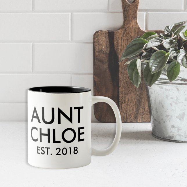 Anpassningsbar Moster Mugg | Meddelande om Gravid  (Custom Aunt Mug | New baby Pregnancy Announcement
)