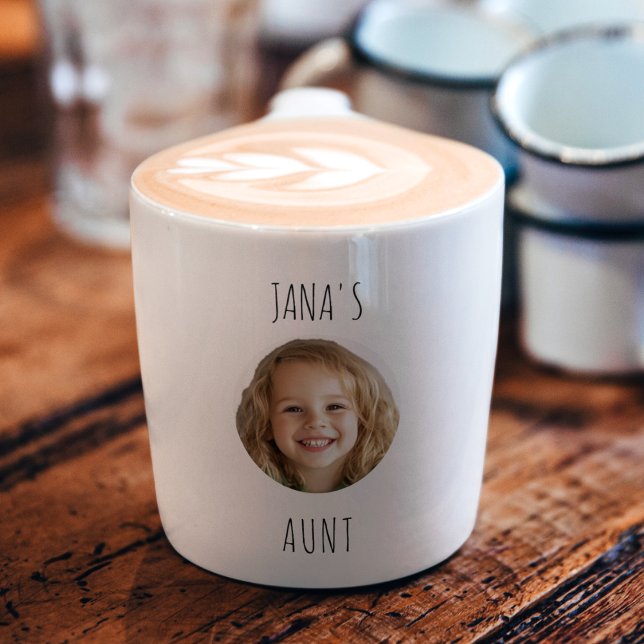 "Anpassningsbar Moster | Personlig Photo Gift Espressomugg (Skapare uppladdad)